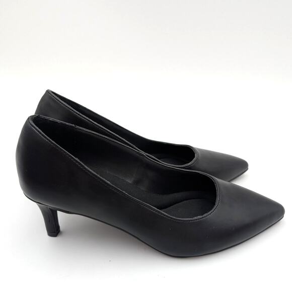 Kenneth Cole Reaction Bexx Plain Pumps Pointed Toe Women's Black Size US5 EU35 - Picture 9 of 9